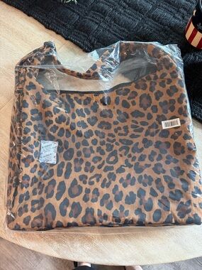 Baggu Leopard Medium Print Tote Bag - Brown/Black NWT